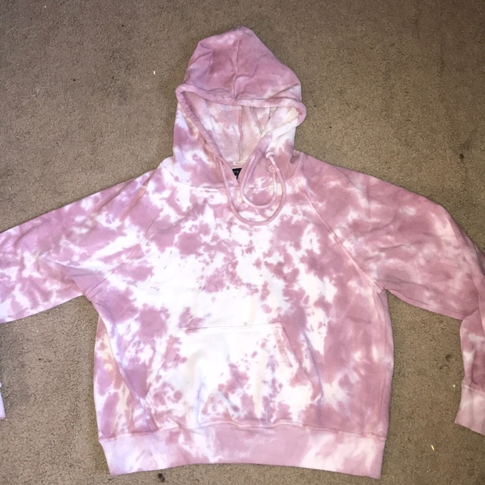 Pink/purple tie dye hoodie